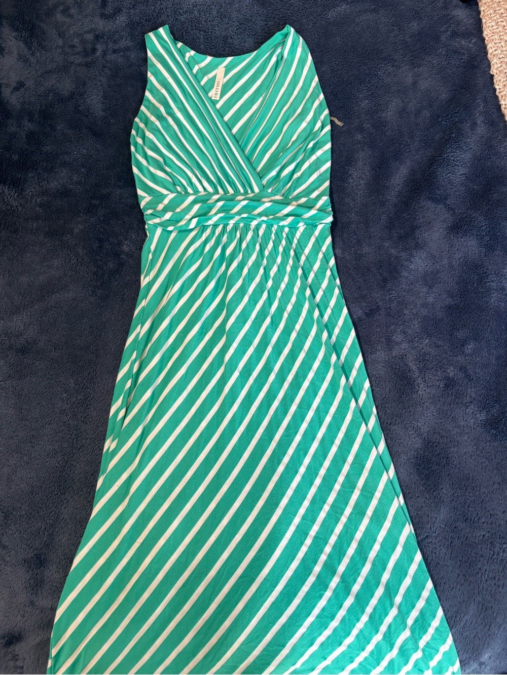 Gilli Green and White Striped One-Piece Dress